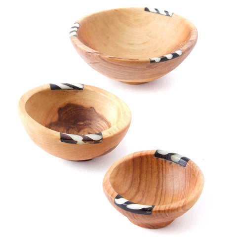 Set of 3 Small Batik Inlay Bowls
