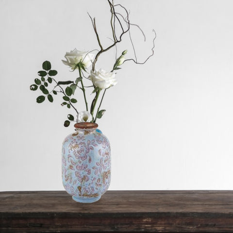 Periwinkle Grey Vase Lrg