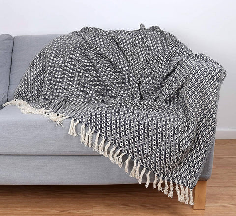Patterned Cotton Throw Blanket - 50 x 70 - Style Options